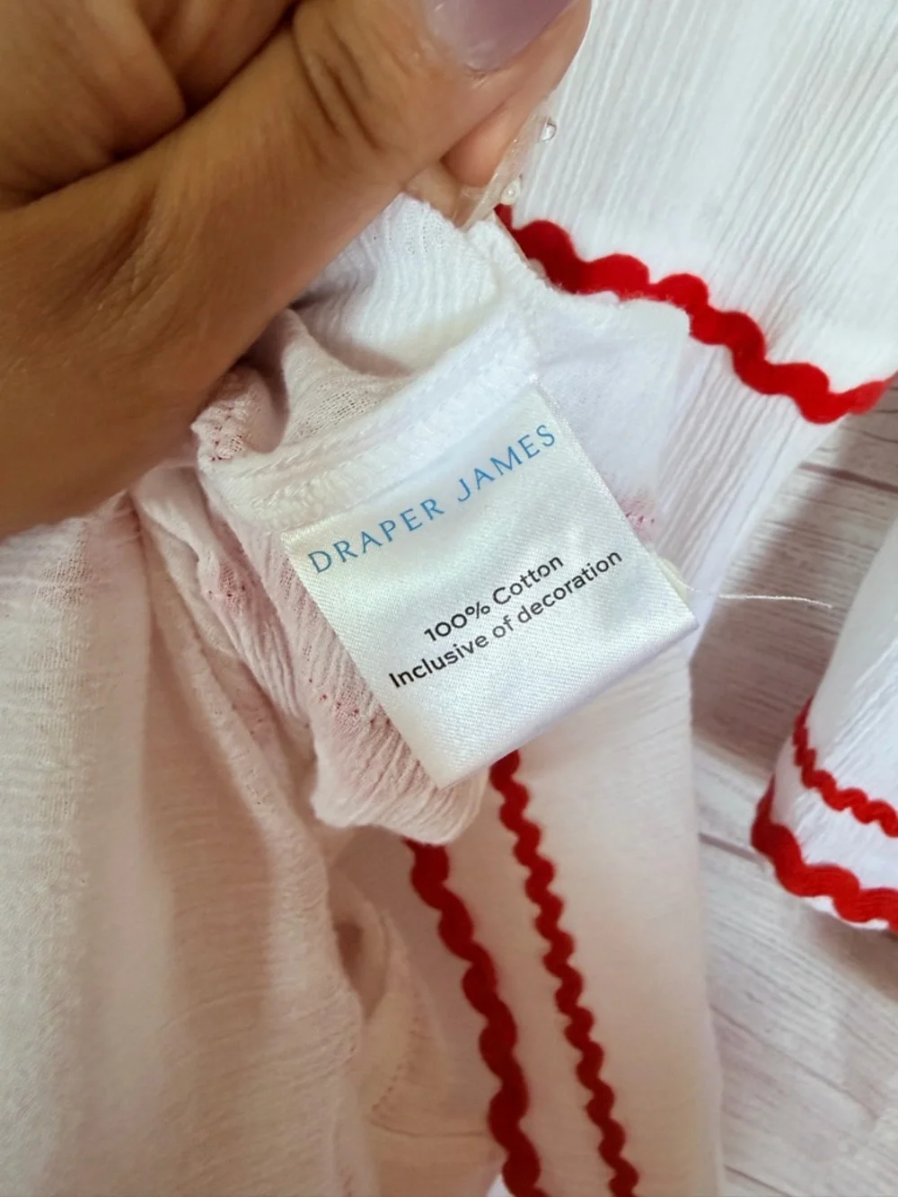 Draper James Magnolia White Crinkle Beach Dress Size Large Beach Nautical Swim - Picture 6 of 6